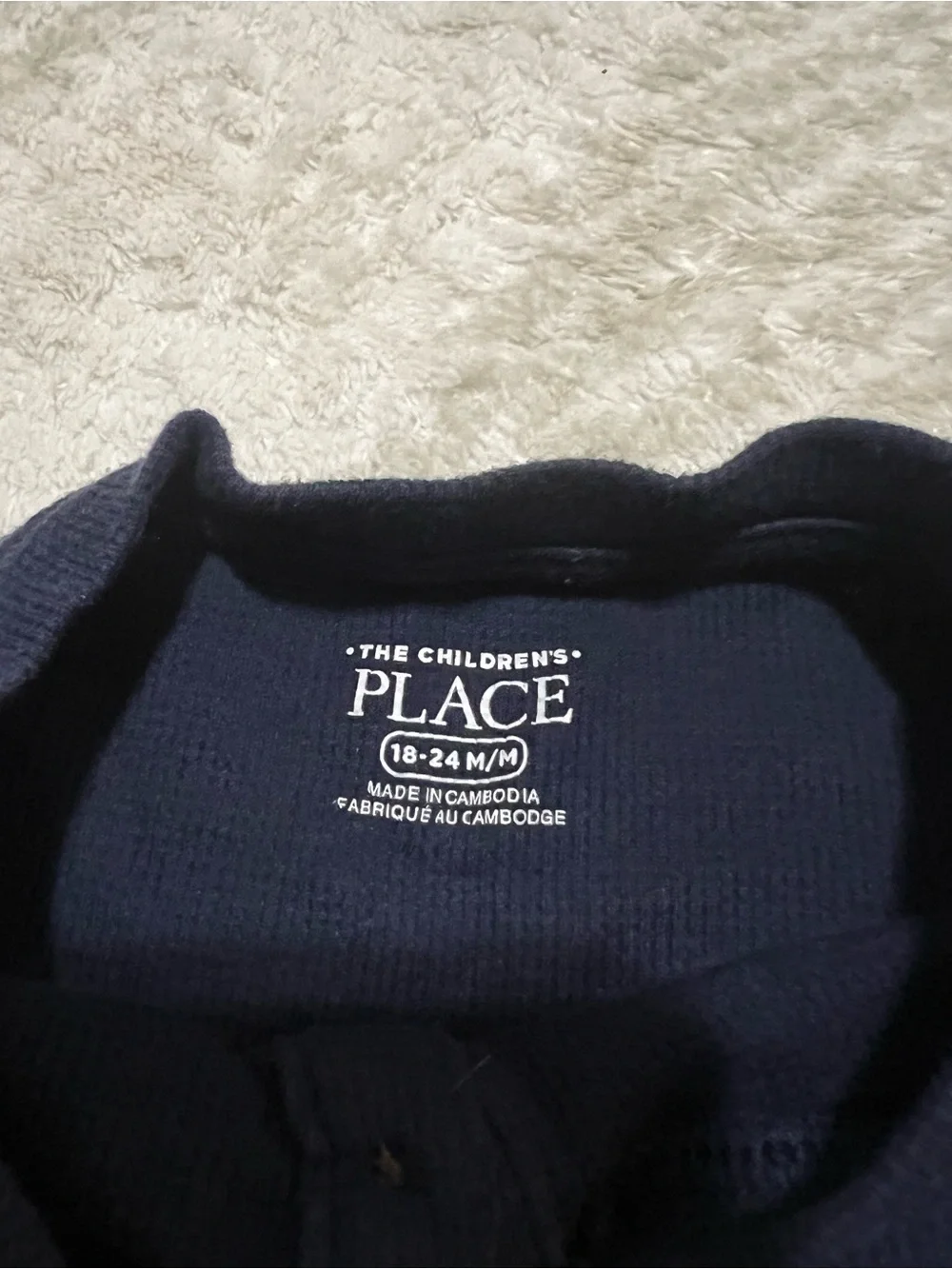 The Children's Place Navy Long-Sleeve Henley Tee